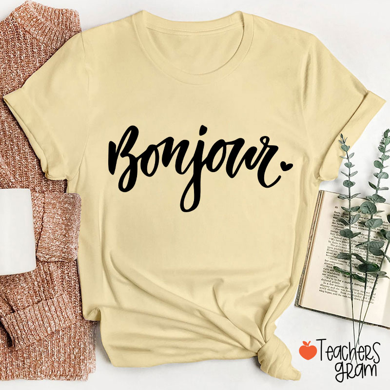 Bonjour Children French Teacher T-Shirt