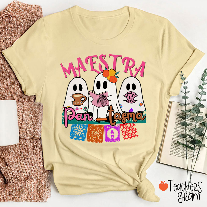 Cute Mexican Ghosts Spanish Teacher T-Shirt