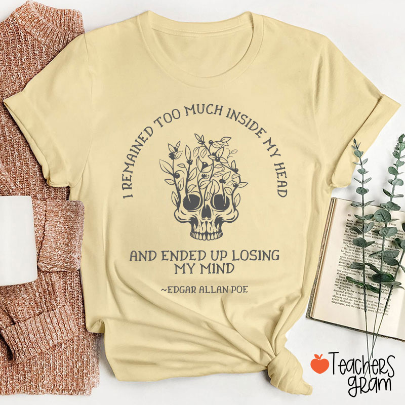 Edgar Allen Poe Dark Academia Teacher T-Shirt