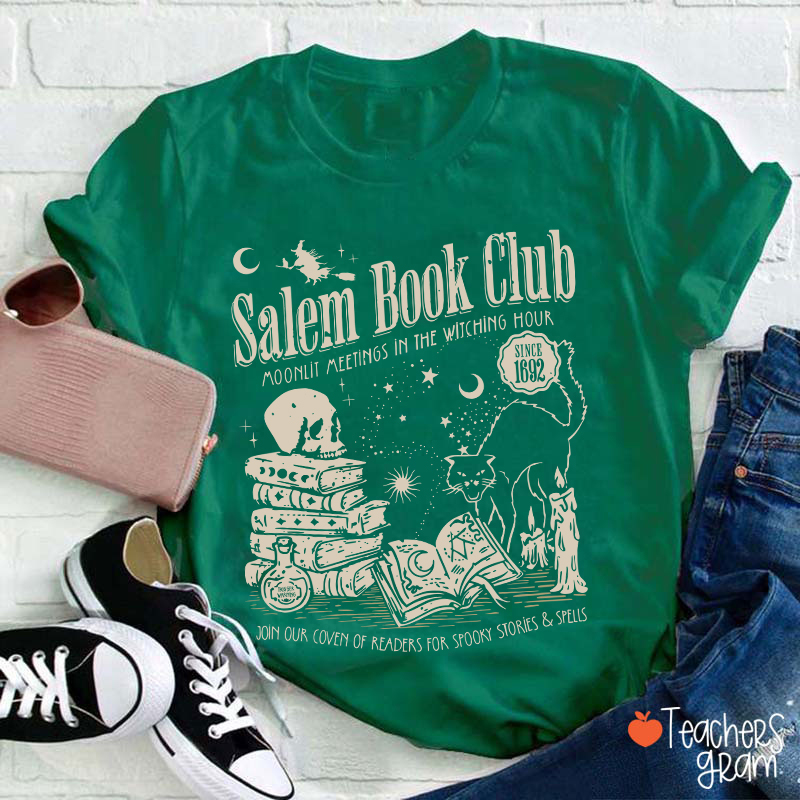 Salem Book Club Halloween Teacher T-Shirt