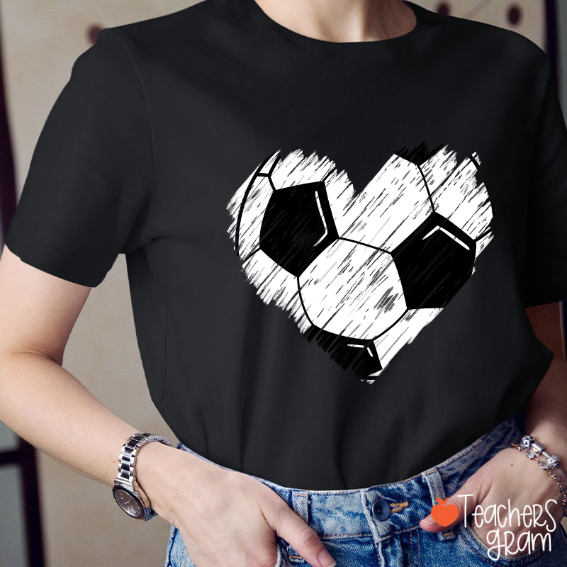 Soccer Heart Teacher T-Shirt