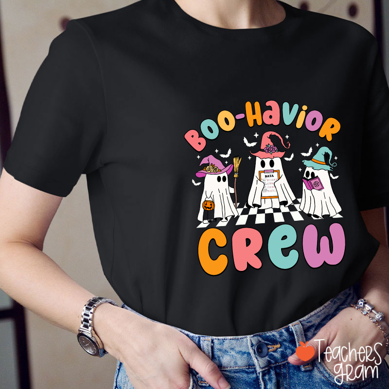Boo Havior Crew Halloween Teacher T-Shirt
