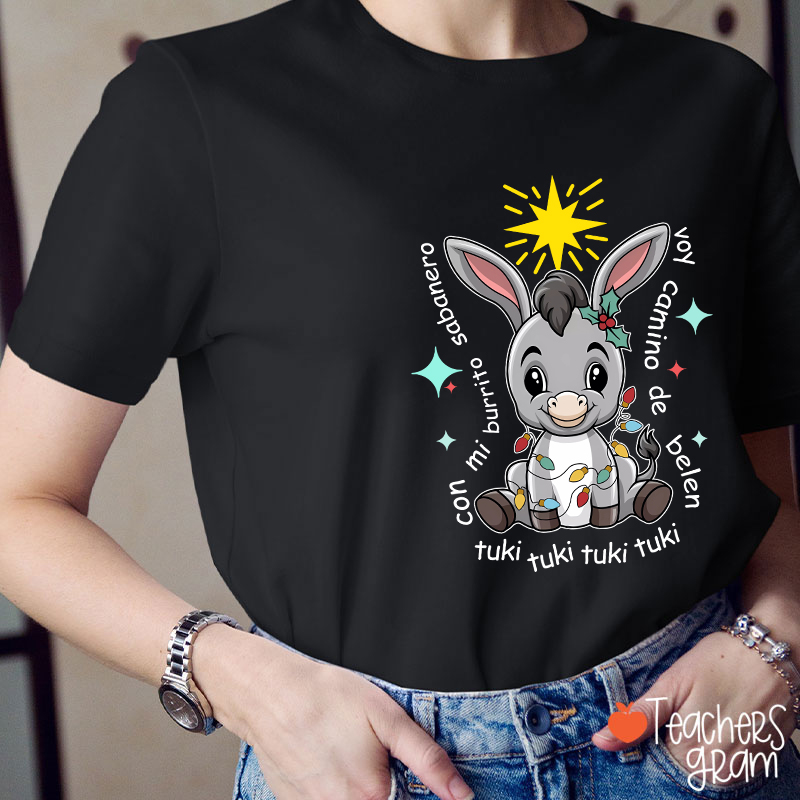 Mi Donkey Mexican Spanish Teacher T-Shirt