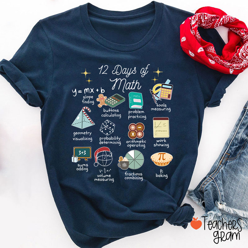 12 Days Of Math Teacher T-Shirt
