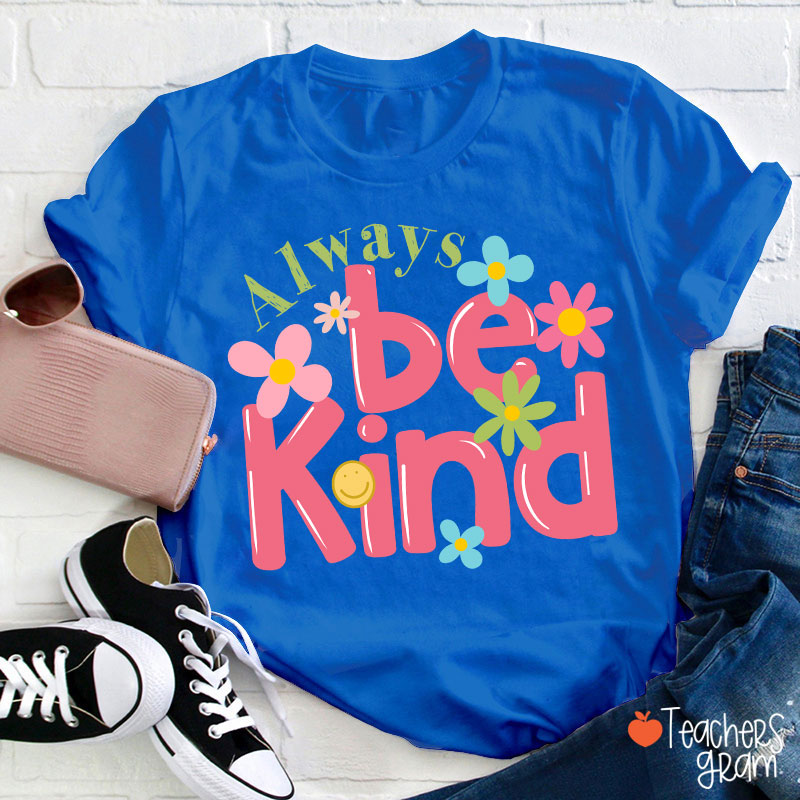 Be Kind Flower Teacher T-Shirt
