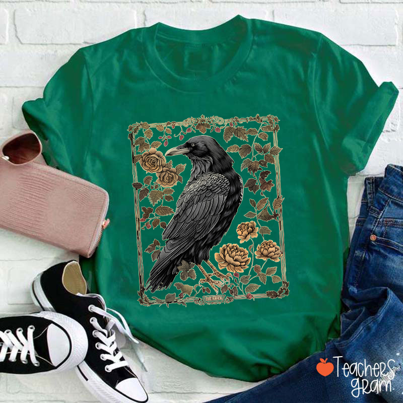 Dark Academia Raven Teacher T-Shirt
