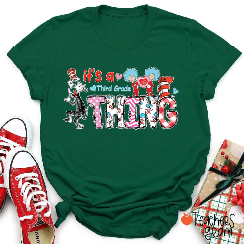 Personalized Grade It's A Reading Thing Teacher T-Shirt