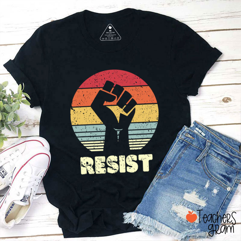 Resist Retro Teacher T-Shirt
