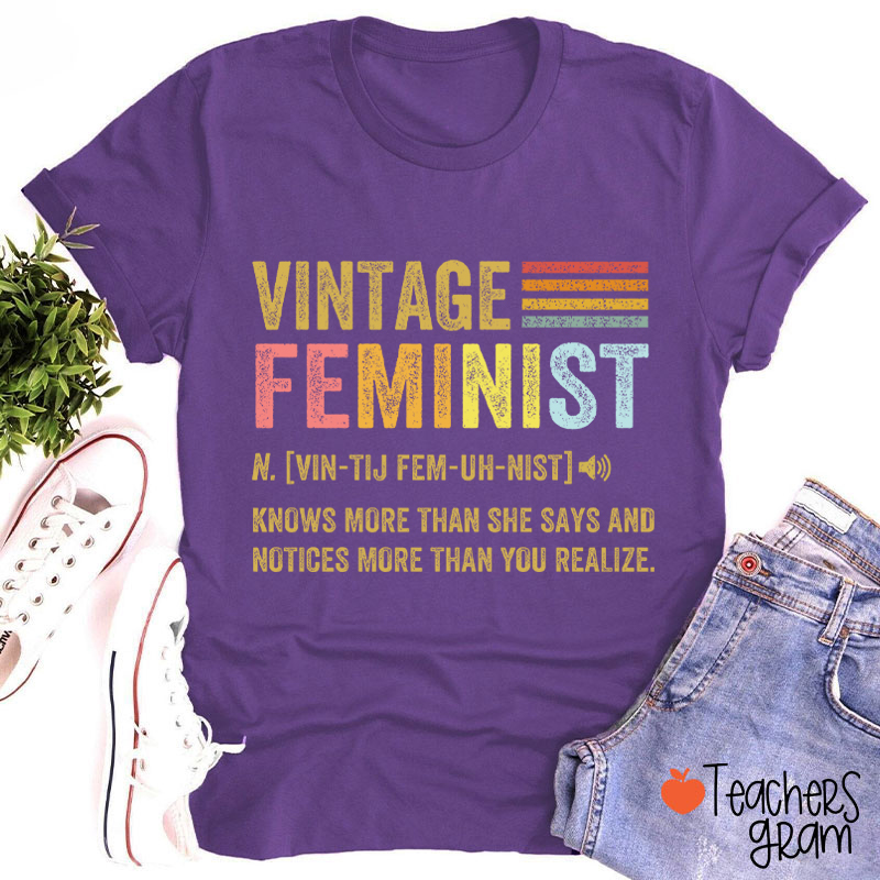 Vintage Feminist Teacher T-Shirt
