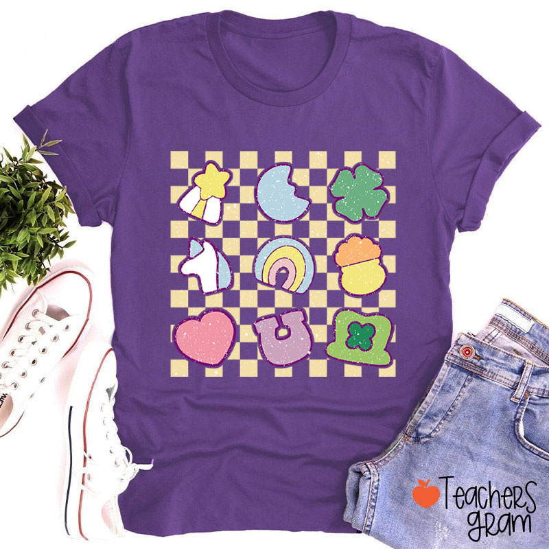 Cute Icons St. Patrick's Day Teacher T-Shirt