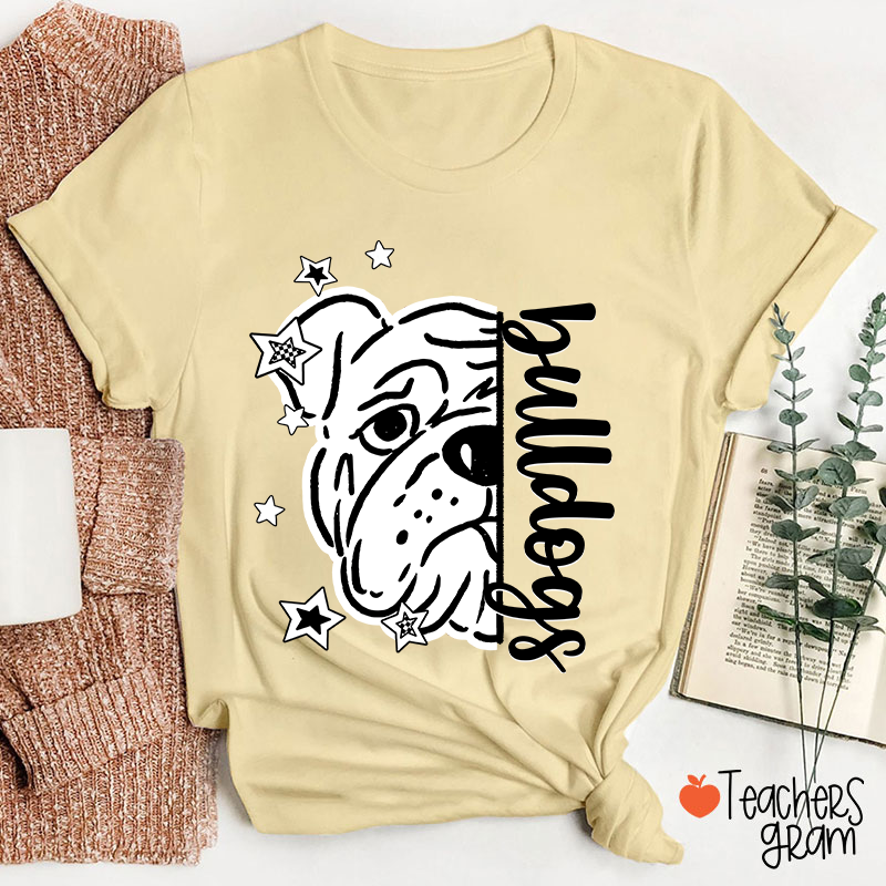 Personalized  Mascot Stick Figure Drawing Teacher T-Shirt