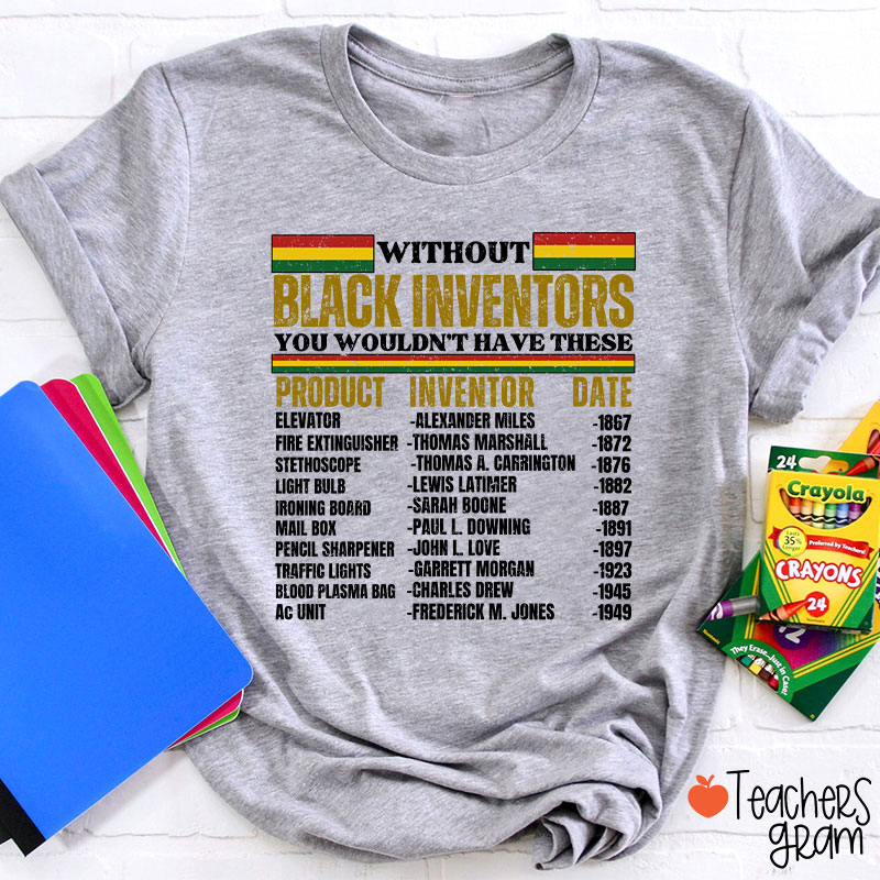 Without Black Inventors You Wouldn't Have These Teacher T-Shirt