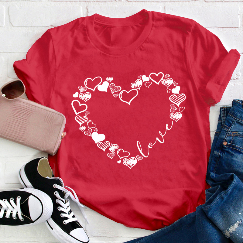 Love Heart Teacher T-Shirt Sale-Teachersgram