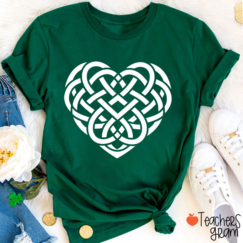 Celtic Heart St. Patrick's Day Teacher T-Shirt
