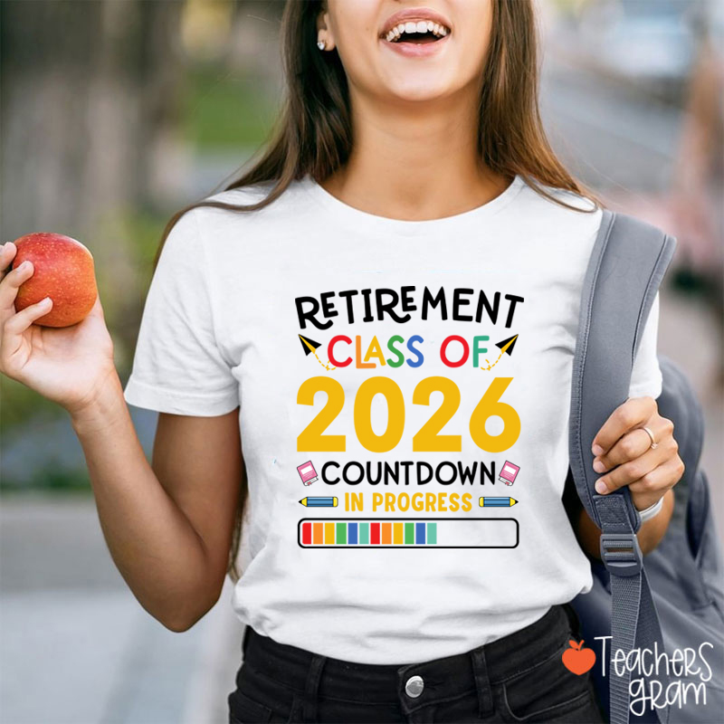Personalized Countdown On Progress Retirement Teacher T-Shirt