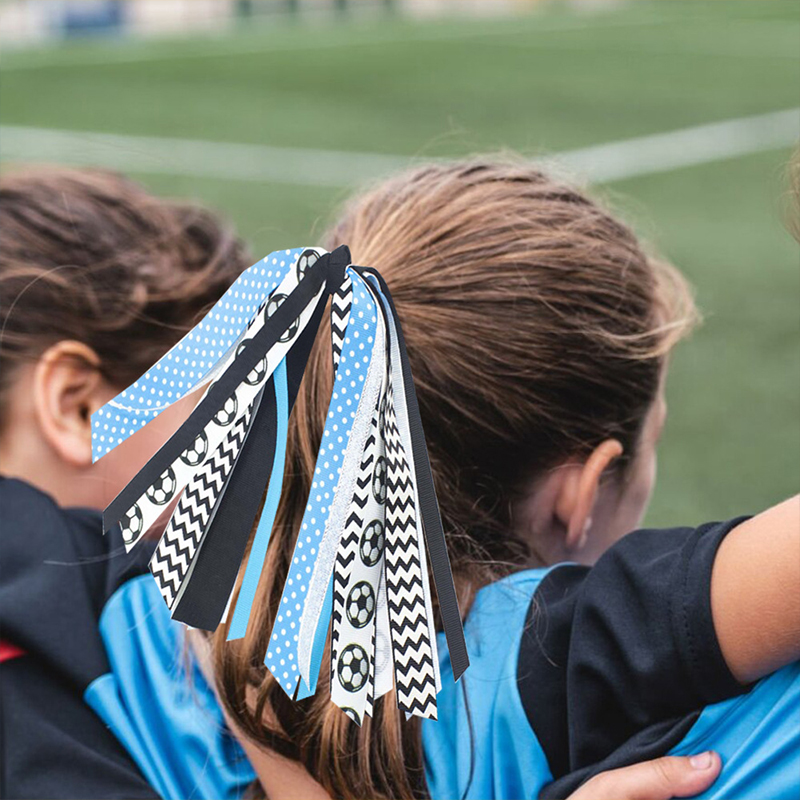 Soccer Ponytail Streamer Hair Ties