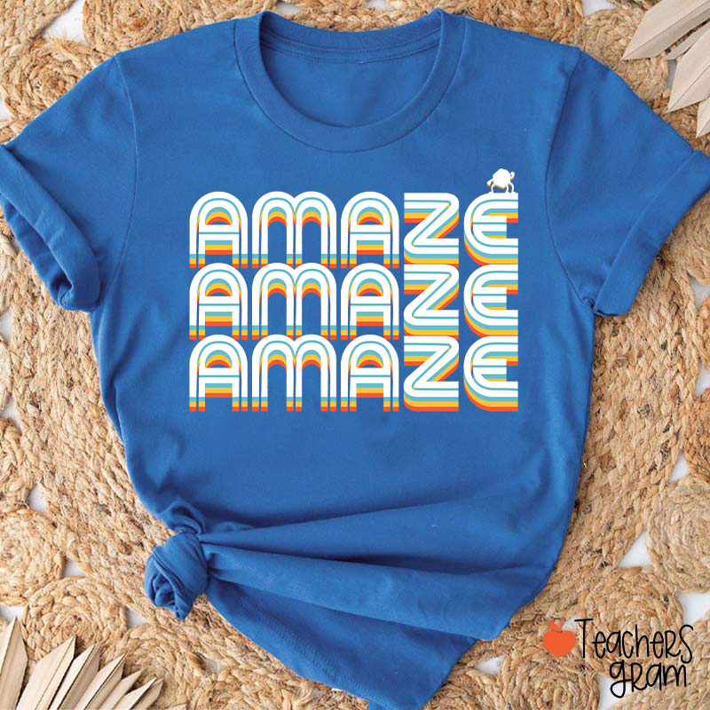 Amaze Rocky Rainbow Teacher T-Shirt