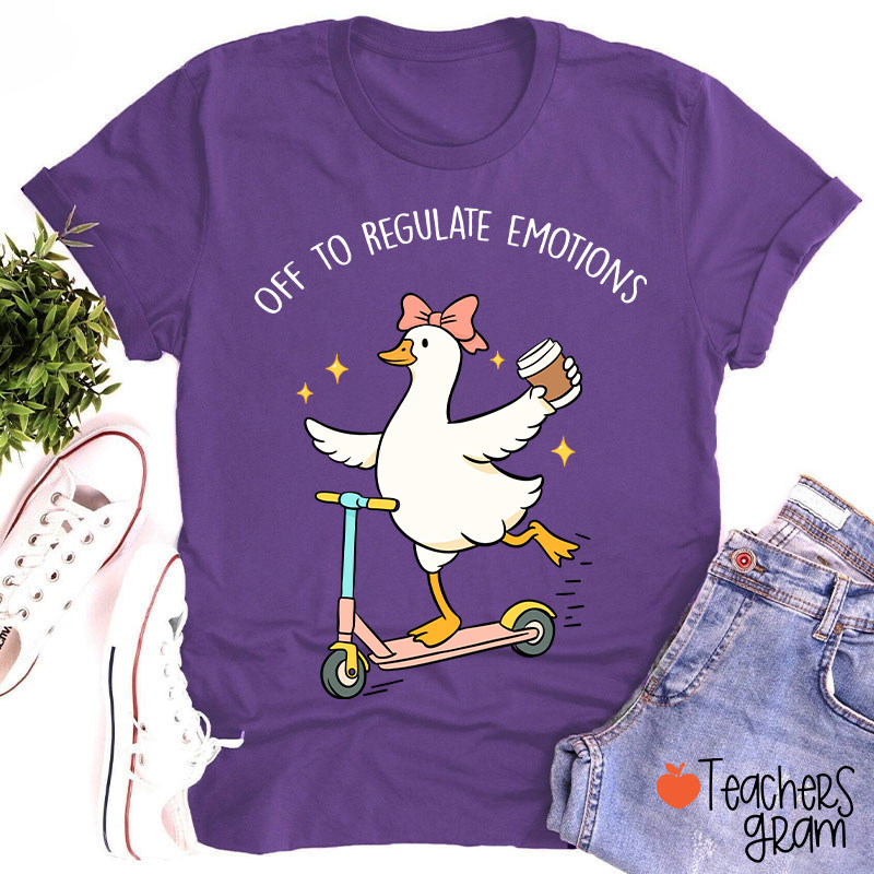 Off To Regulate Emotions Teacher T-Shirt