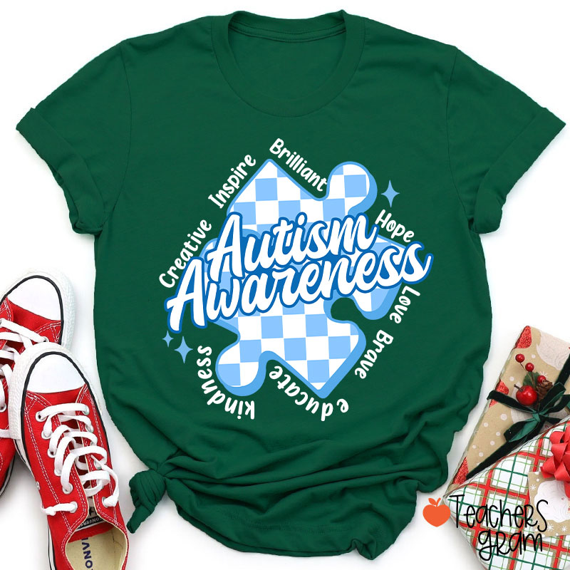 Inspire Brilliant Hope Love Brave Educate Kindness Teacher T-Shirt