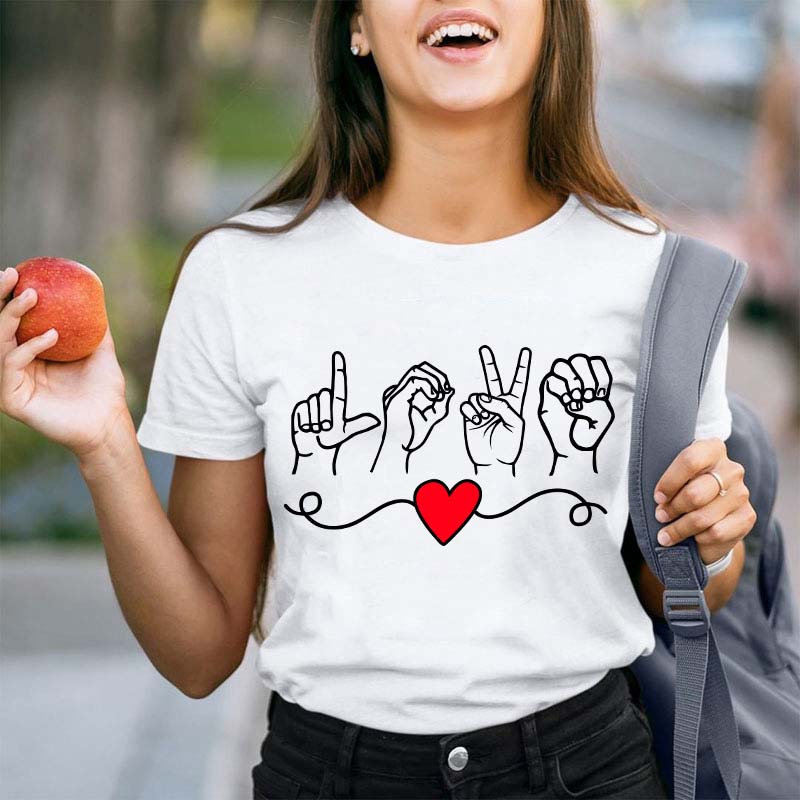 Love Sign Language Teacher T-Shirt