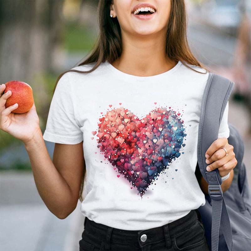 Bubble Heart Teacher T-Shirt