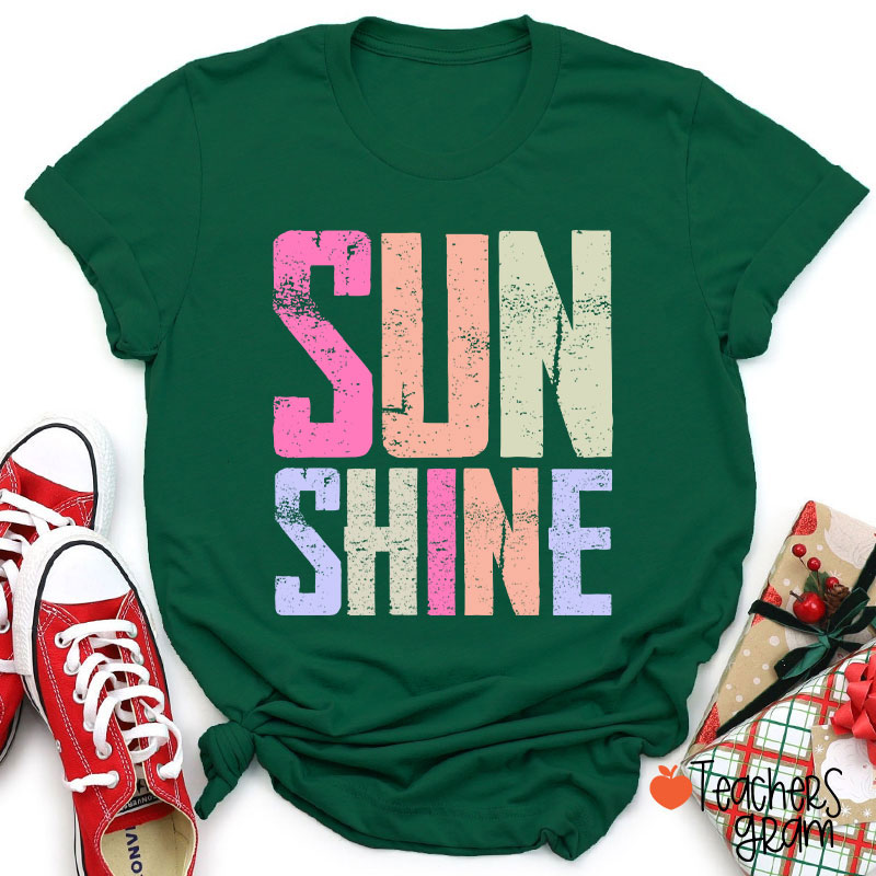 Sun Shine Summer Vibe Teacher T-Shirt