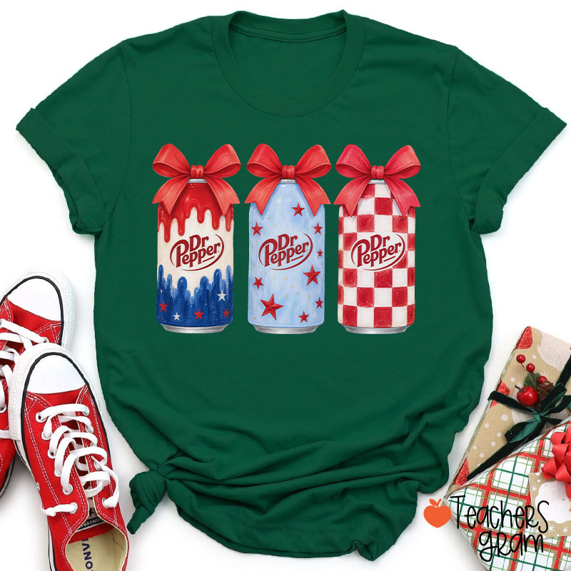 Dr Pepper Patriotic Teacher T-Shirt