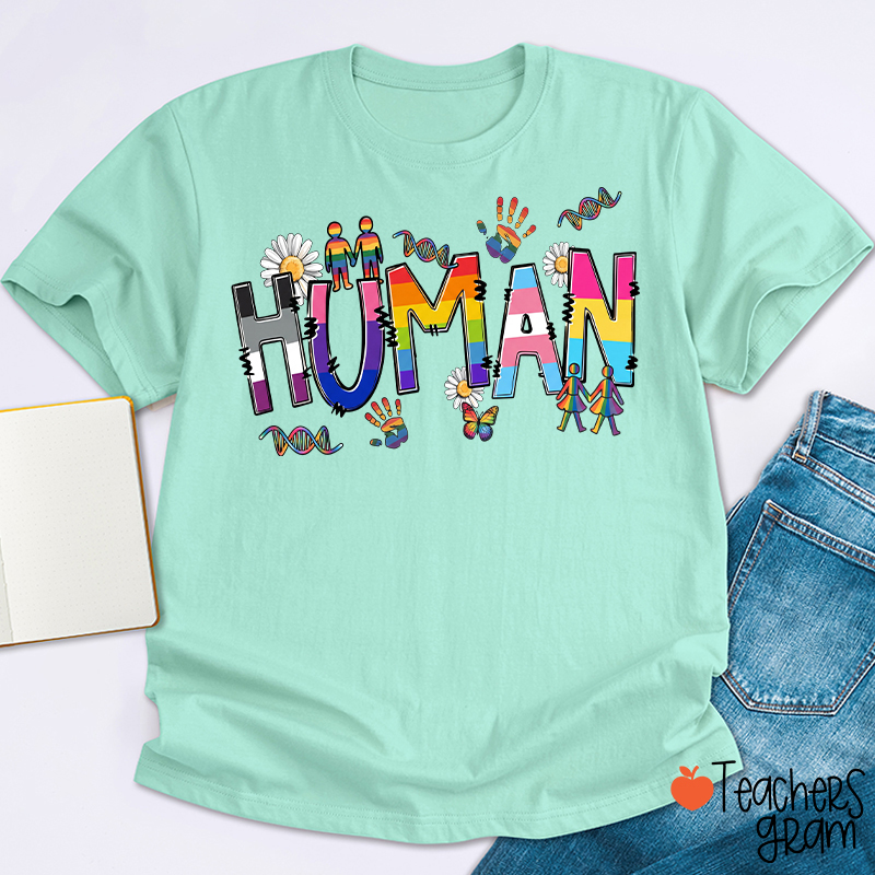 Human Pride Teacher T-Shirt