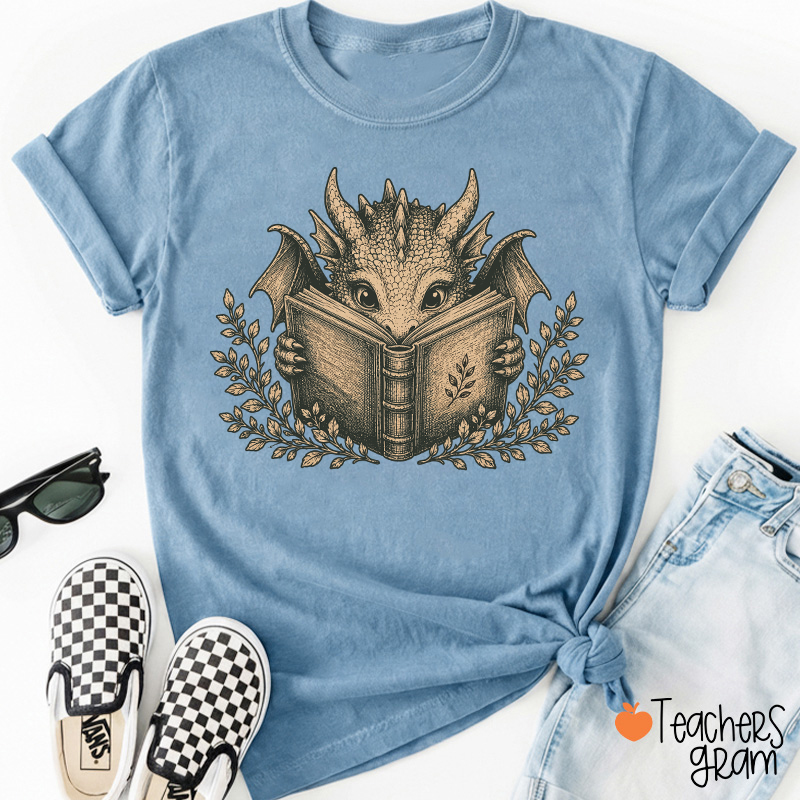Reading Dragon Teacher T-Shirt