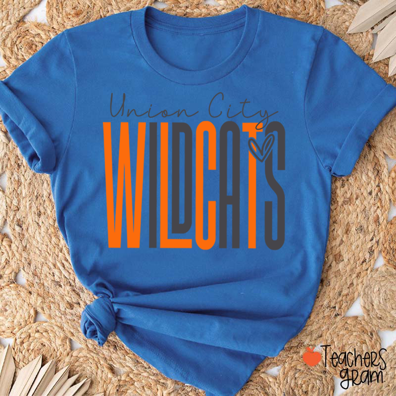 Personalized Mascot Heart Teacher T-Shirt
