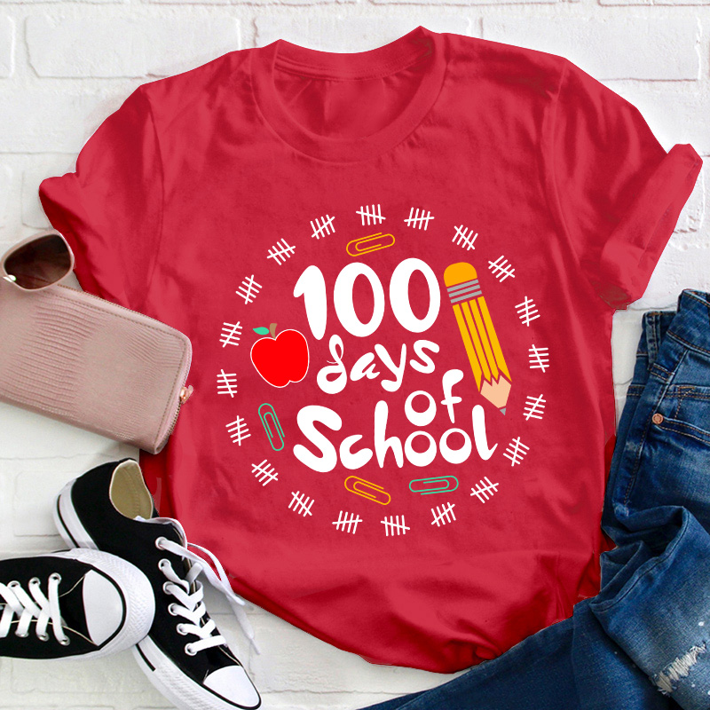 100 Days Of School Teacher T-Shirt