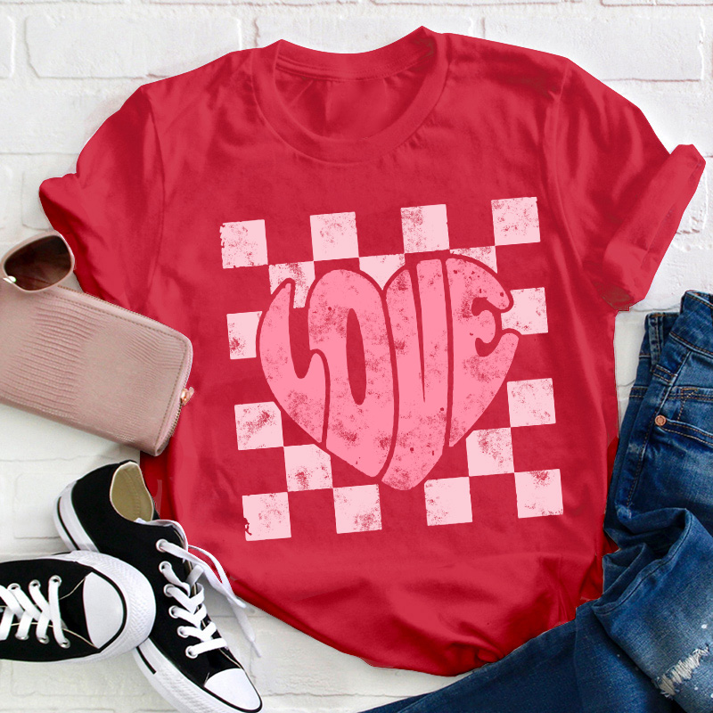 Retro Love Teacher T-Shirt