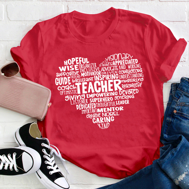 Positive Heart Teacher T-Shirt Sale-Teachersgram