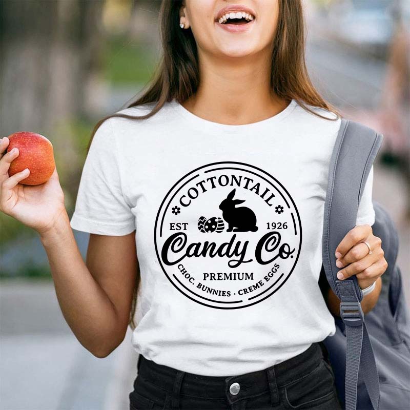 Cottontail Candy Company Easter Teacher T-Shirt