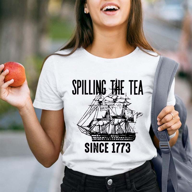 Spilling The Tea Teacher T-Shirt