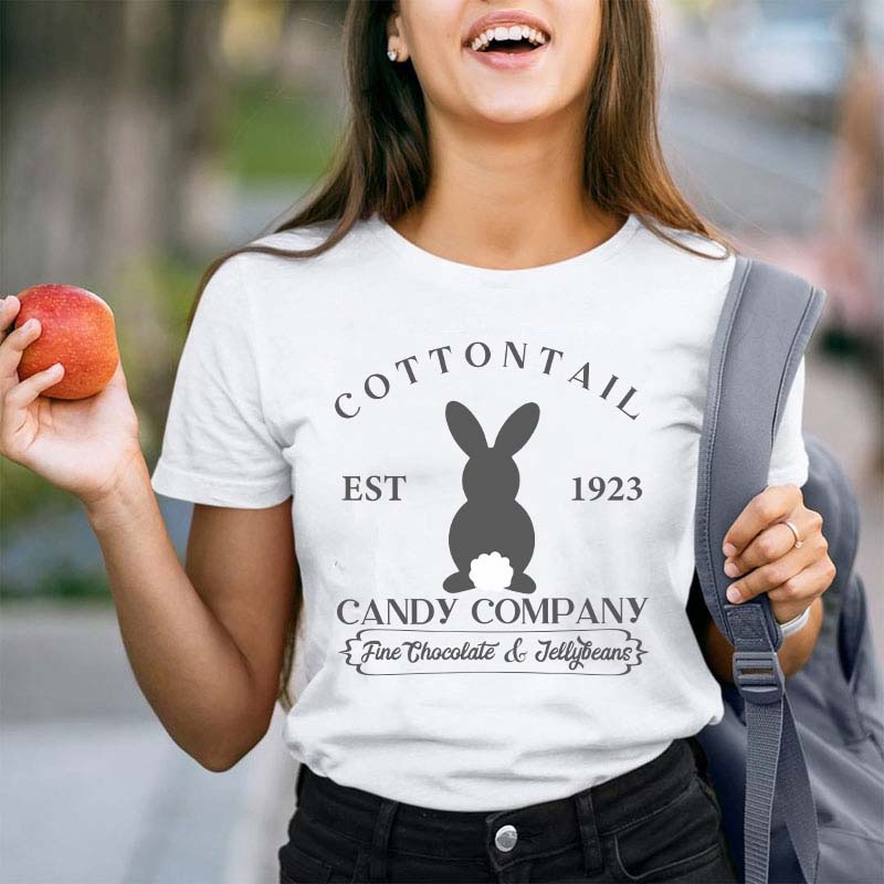 Cottontail Candy Company Easter Teacher T-Shirt