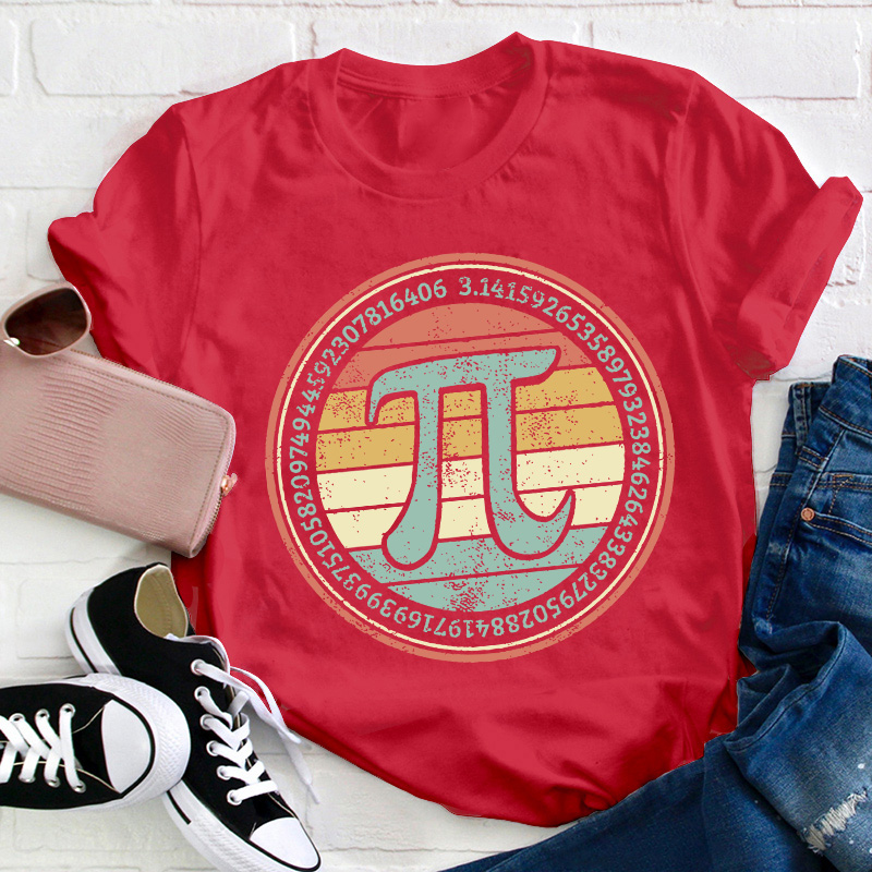 Retro Pi Teacher T-Shirt