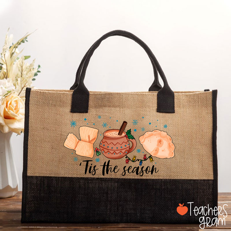 Tis The Season Feliz Navidad Spanish Teacher Cotton Tote Bag