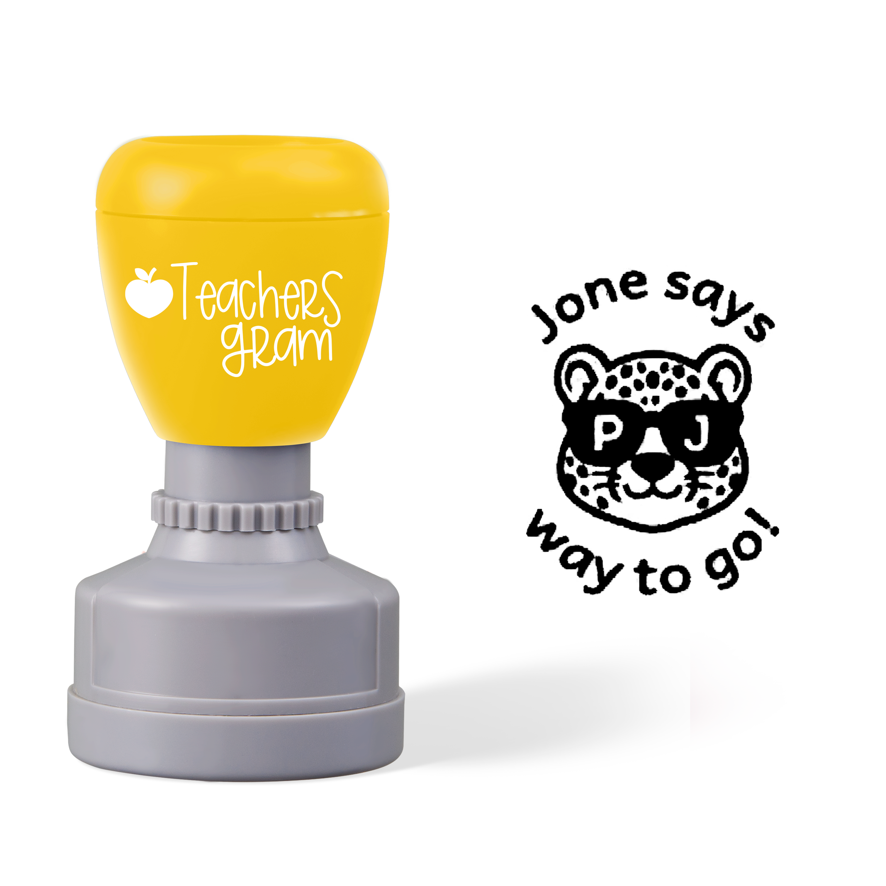 Personalized Name Jone Says Way To Go Teacher Stamp
