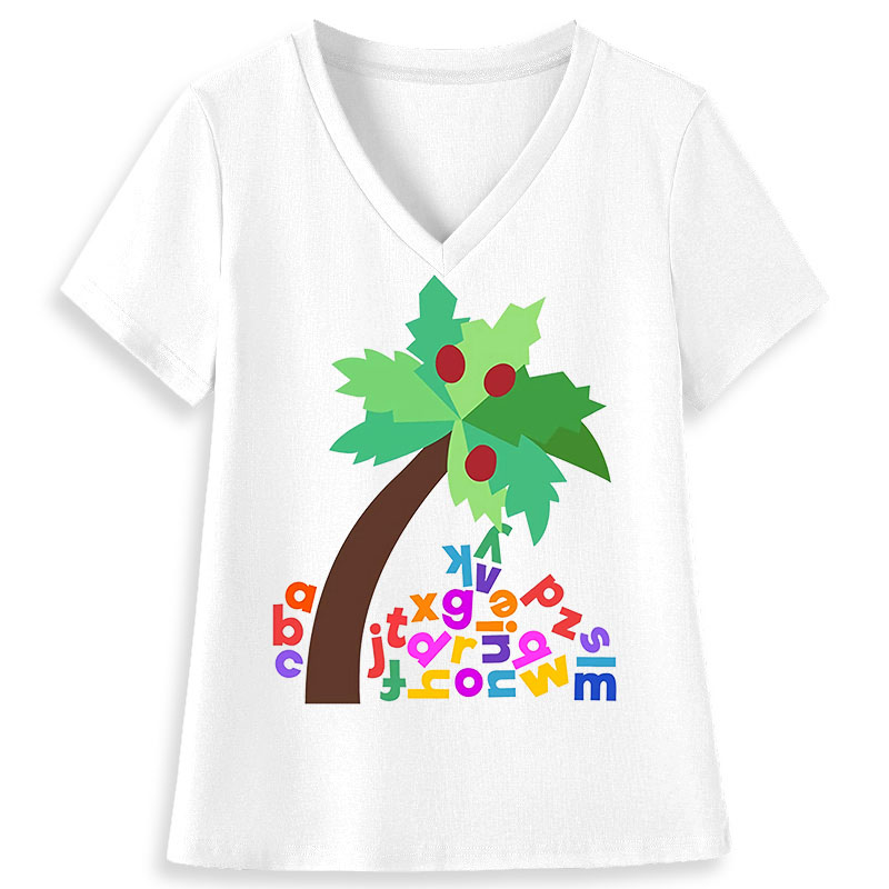 Chicka Chicka Boom Boom Female V-Neck T-Shirt