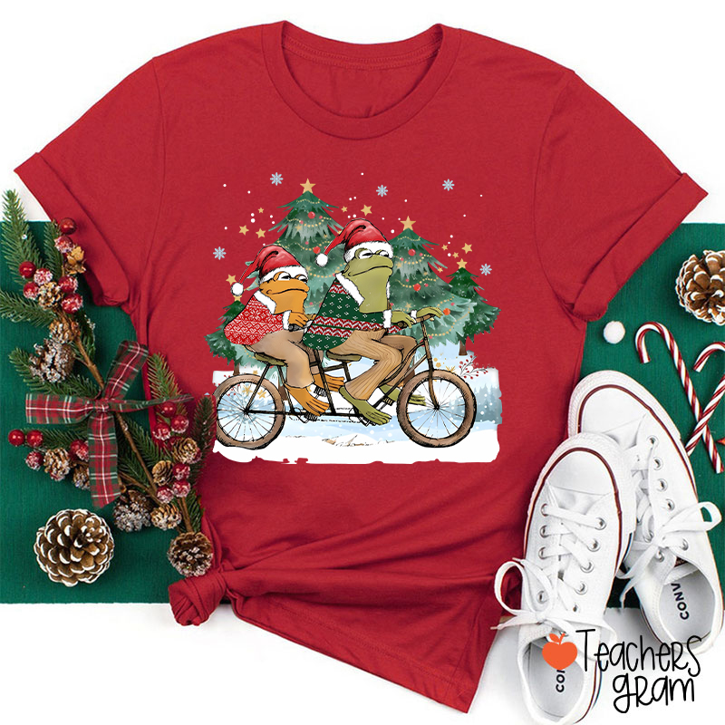 Frog And Toad Christmas Teacher T-Shirt
