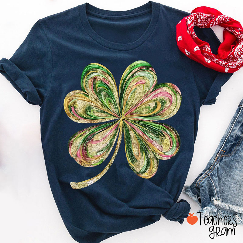 Retro Shamrock Teacher T-Shirt