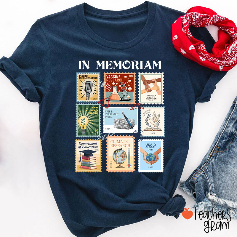 Retro In Memoriam Teacher T-Shirt