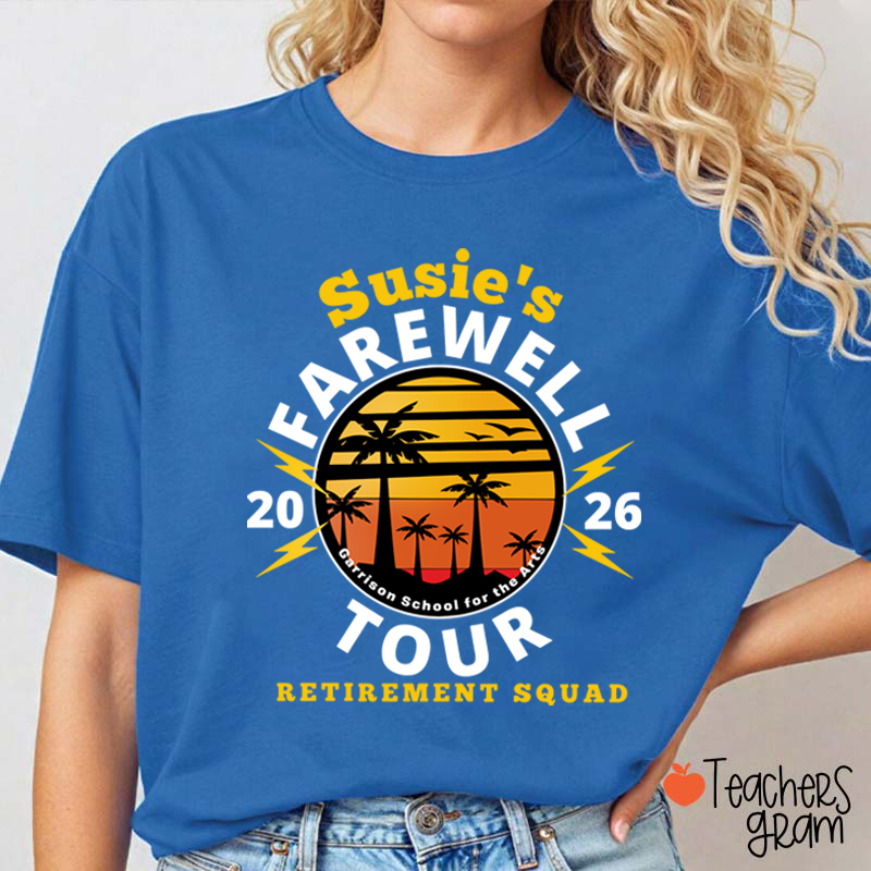 Personalized Teacher's Farewell Tour Retirement Squad Teacher T-Shirt