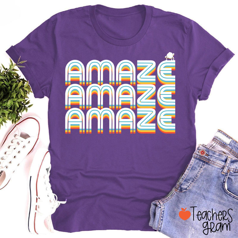 Amaze Rocky Rainbow Teacher T-Shirt