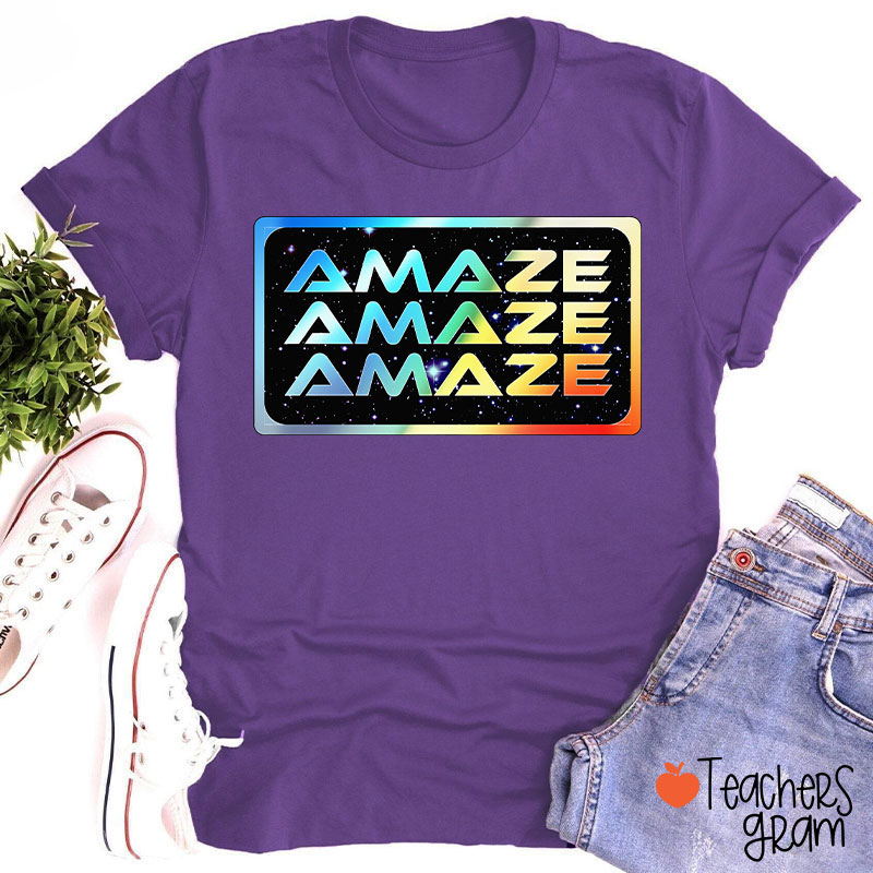 Colorful Amaze Teacher T-Shirt