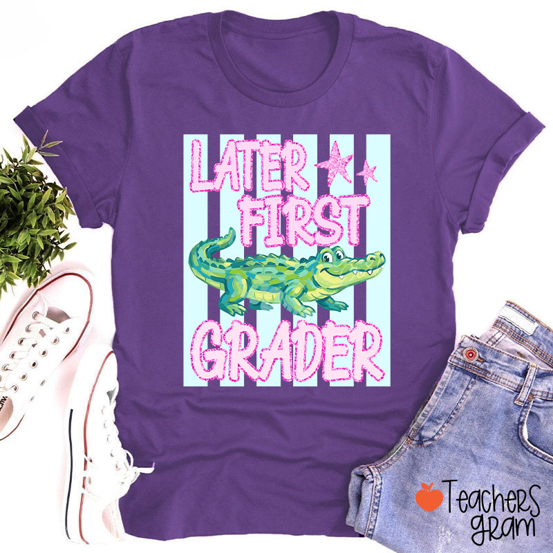Personalized Grade Later Gator Teacher T-Shirt