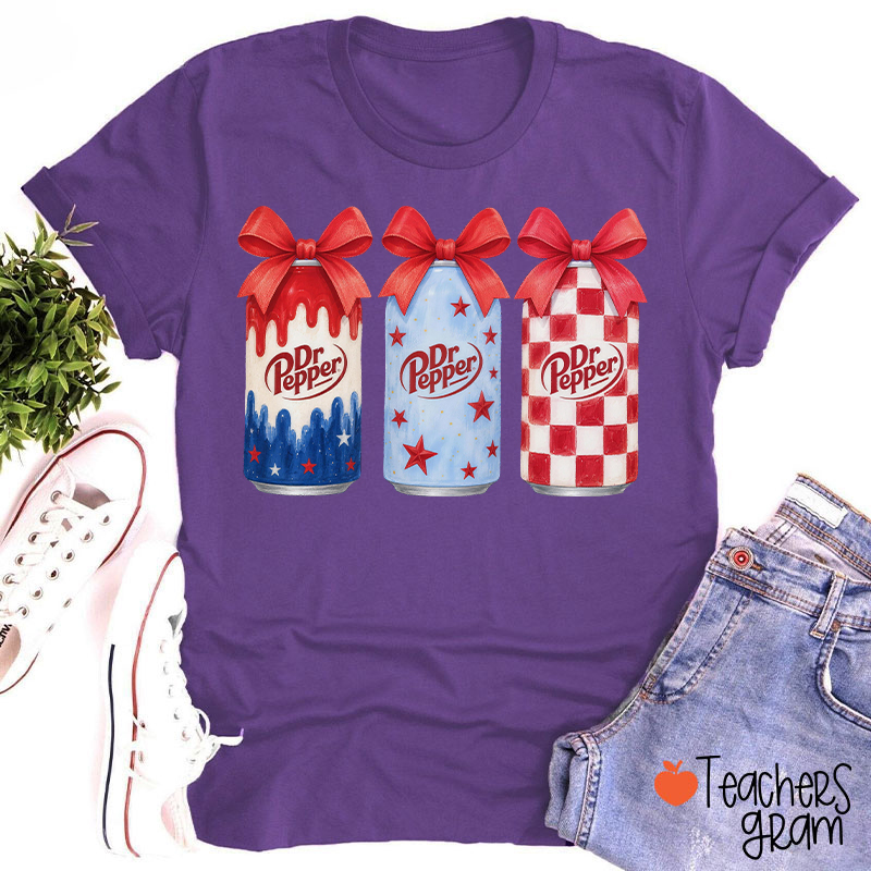 Dr Pepper Patriotic Teacher T-Shirt
