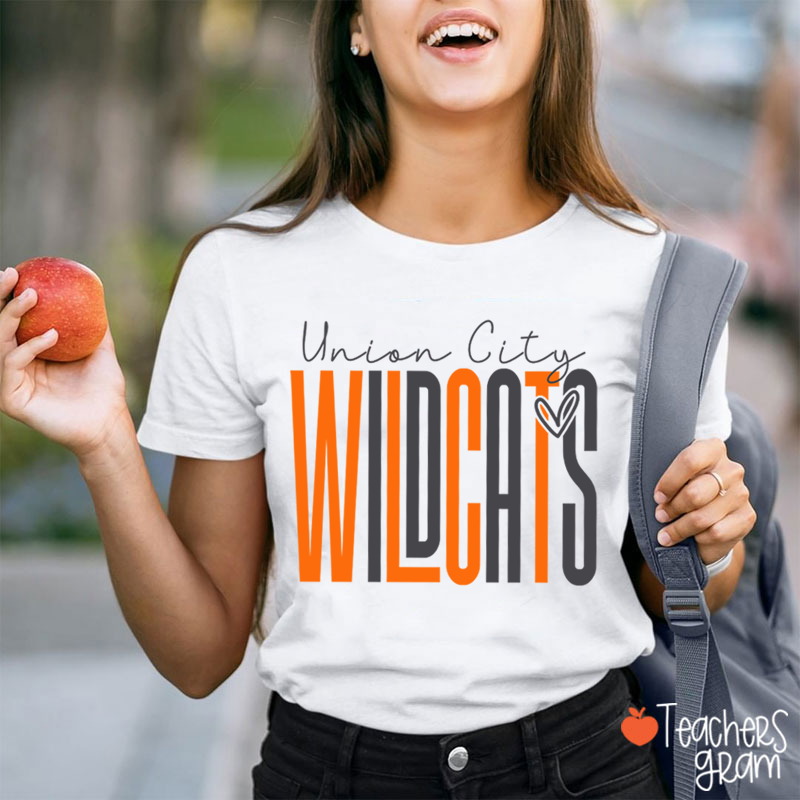 Personalized Mascot Heart Teacher T-Shirt