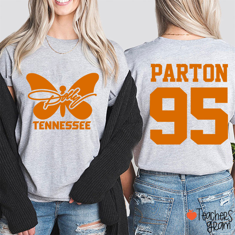 Dolly Tennessee Butterfly Parton 95 Teacher Two Sided  T-Shirt